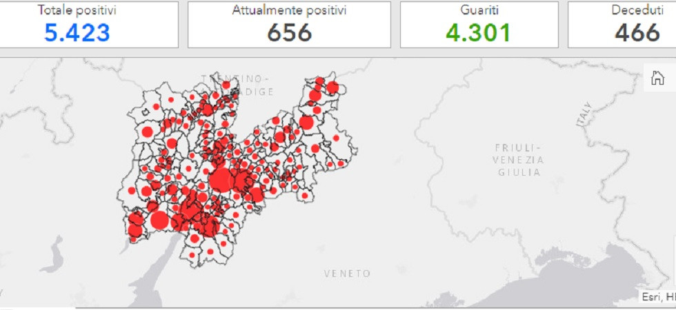 Coronavirus in Trentino, un contagiato in Rsa e due nuovi positivi a Dro